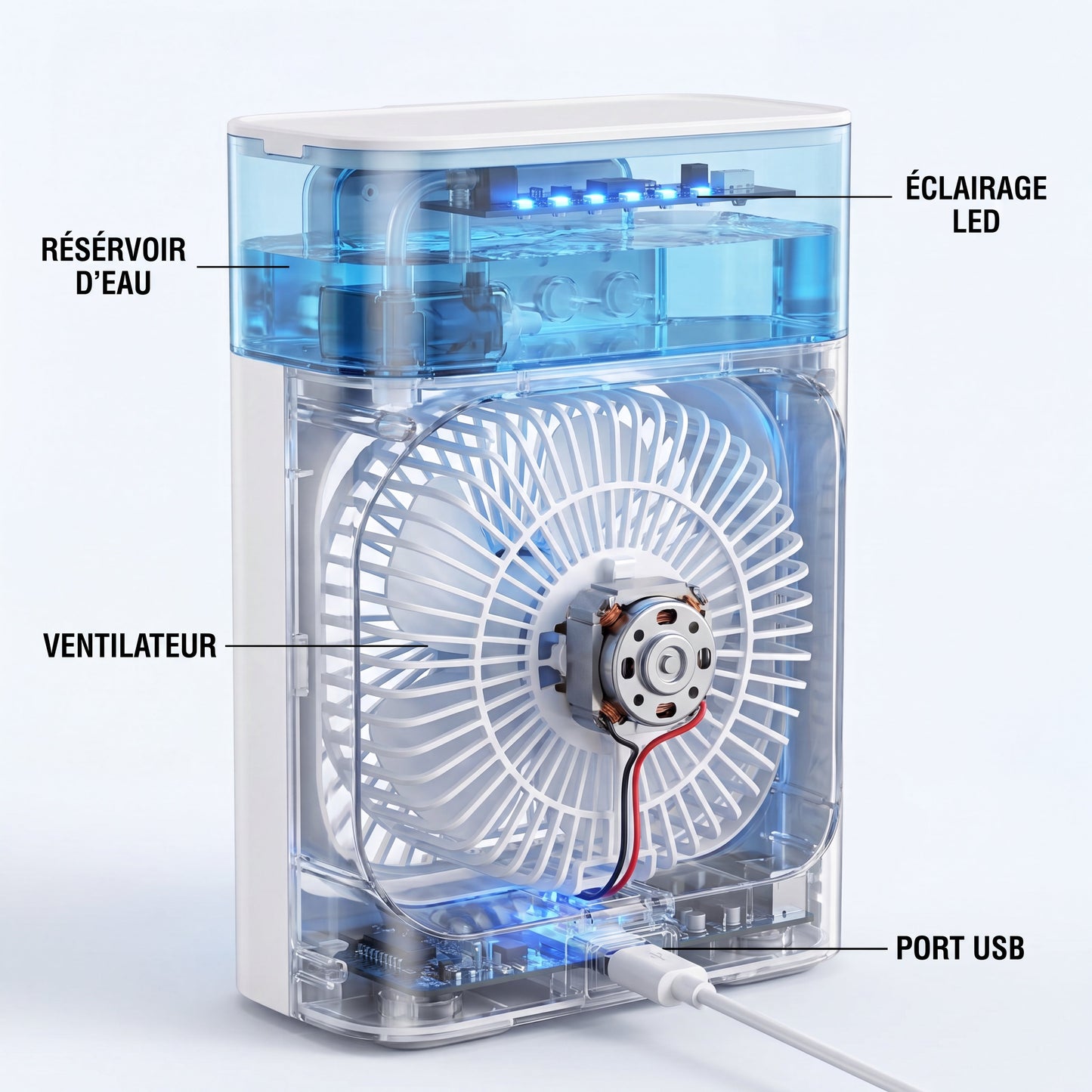 Ventilateur Climatiseur 3-en-1 – Spécial Canicule Été